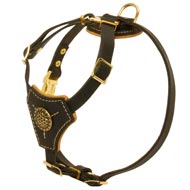 Royal Lightweight Leather Bull Terrier Harness for Walking Puppies Royal Lightweight Leather Bull Terrier Harness for Walking Puppies