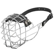 Wide Wire Cage Bull Terrier Muzzle with Soft Nose Padding Wide Wire Cage Bull Terrier Muzzle with Soft Nose Padding