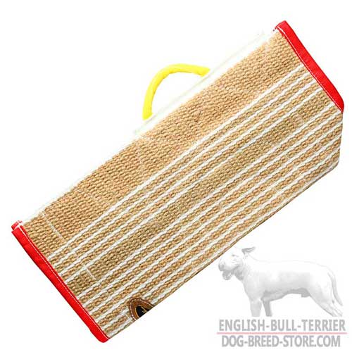 Durable Jute Bull Terrier Bite Sleeve Cover with Comfy Handle