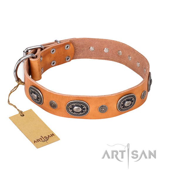 Best quality full grain genuine leather collar created for your pet